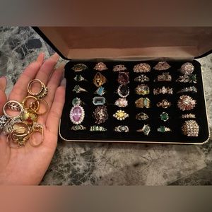 Vintage Ring Assortment - 48 Rings Total